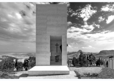 LO SPAZIO ESSENZIALE (LA LUCE SOLIDA)-EDIFICIO DEDICATO ALLA SEPOLTURA A MUSSOMELI (CL)